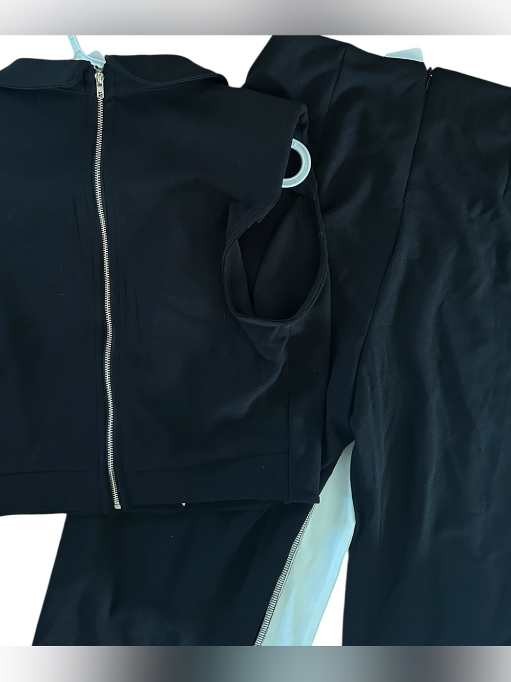 Fashion Nova Black/White Vest & Pants Set - Picture 4 of 5